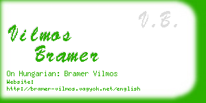 vilmos bramer business card